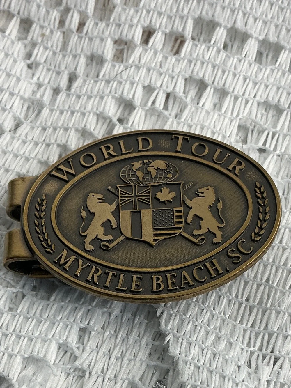 Pro Clip Vintage Money Clip Features “World Tour” Golf Logo